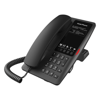 Teléfono IP Hotelero / Wi-Fi 6 Dual-Band / 2 Líneas SIP / 5 Teclas Programables / PoE 802.3af / USB-A / Audio HD | SIERRA STORE
