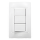 Apagador Triple Sencillo de 10 A/ 127 V CA ~ 60 Hz / Color Blanco. | SIERRA STORE