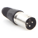 Conector XLR / 3 Pines Macho / Rango Térmico -30°C a +80°C / Corriente 16 A / Diámetro Cable 3.5-8.0 mm | SIERRA STORE