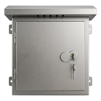 Gabinete para Exteriores de Acero Inoxidable SUS201 / Cilindrico con Techo Inclinado / Ø305 x 195 x 315 mm (12.0 x 7.7 x 12.4 in) / | SIERRA STORE