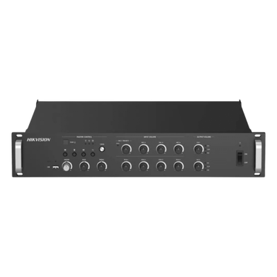HIKVISION DS-QAZ1A500G1-VB2 - Amplificador de Red / 2 Zonas 250W / Salida 100V/70V / Bluetooth 5.0 / Entrada de Alarma / Control por | SIERRA STORE