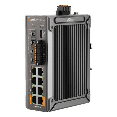 Switch PoE Industrial Gestionado L2+ / 8 Puertos Gigabit PoE / 4 Puertos SFP 10G / 96 Gbps / PoE 240W / Sin Ventilador / -40 a 75°C / | SIERRA STORE