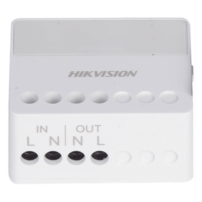 HIKVISION DS-PM1-O1H-WB - Relevador Inalámbrico / Control Remoto 433 MHz / 100-240 VCA / 13 A Máx. / LED Estado | SIERRA STORE