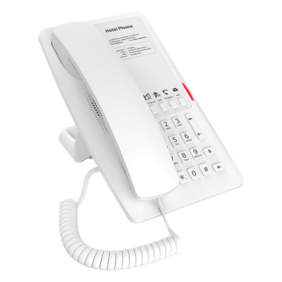 Teléfono IP Hotelero / 2 Líneas SIP / 5 Teclas Programables / Puerto USB-A 5V/2A / PoE 802.3af / Audio HD Manos Libres | SIERRA STORE