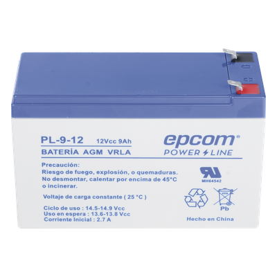 Batería 12 Vcc / 9 Ah / UL / Tecnología AGM-VRLA / Para uso en equipo electrónico Alarmas de intrusión / Incendio/ Control de acceso / | SIERRA STORE