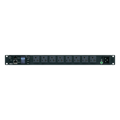 PANDUIT P08D10M - PDU Monitoreable / 8 Salidas NEMA 5-20R / Entrada NEMA 5-15P / Horizontal 1UR / 19 in / 120 Vca / 20 Amp | SIERRA STORE