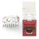 SIEMON Z6A-S03 - Jack Cat6A / Blindado STP / Montaje Híbrido Plano y Angulado / Color Rojo | SIERRA STORE