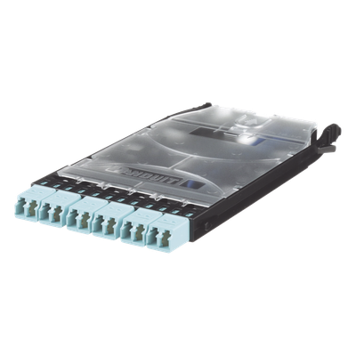 PANDUIT FHSXN-12-10N - Cassette de Fibra Óptica / 6 Puertos LC Duplex / 12 Fibras OM3 / Alta Densidad / Color Azul | SIERRA STORE