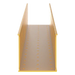 PANDUIT E4X4YL6 - Canaleta Ranurada para Fibra Óptica / 4 in Ancho x 4 in Alto / 1828.8 mm Largo / PVC Rígido / Color Amarillo / UL | SIERRA STORE