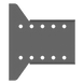 EPCOM INDUSTRIAL SDJH169 - Placa de Montaje en Pared / Acero Resistente / 183x100x90 mm / Compatible Ladrillo, Concreto y Madera / | SIERRA STORE