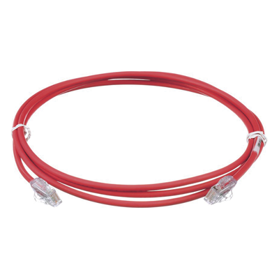 PANDUIT UTP28X7RD - Cable de Parcheo UTP / Cat6A / 28AWG / CM-LSZH / 2.13 m (7 ft) / Rojo | SIERRA STORE