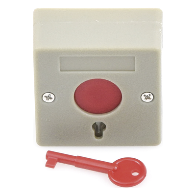 AccessPRO ACCESSPA53 - Botón de Pánico / Restablecimiento con Llave / Contactos NO/COM/NC 3A/24VDC / Material Ignífugo / 53x53x27 mm | SIERRA STORE