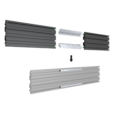 EPCOM INDUSTRIAL SDJH103 - Riel de Aluminio para Videowall / Longitud 1000 mm (3.3 ft) / Altura 120 mm / Ancho 21 mm / Diseño Modular | SIERRA STORE
