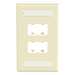 PANDUIT CFPL4EIY - Placa de Pared Vertical / 4 Puertos Mini-Com / Diseño Plano / Con Espacios para Etiquetas / 2.75 x 4.5 in / ABS | SIERRA STORE