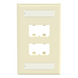 PANDUIT CFPL4EIY - Placa de Pared Vertical / 4 Puertos Mini-Com / Diseño Plano / Con Espacios para Etiquetas / 2.75 x 4.5 in / ABS | SIERRA STORE