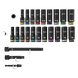 Juego de Dados de Impacto Profundos / Drive 3/8" / SAE y Métrico / 23 Piezas / Adaptadores Multi-Propósito / Estuche Modular | SIERRA STORE