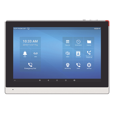 Monitor IP/SIP para interior con Android, Wi-Fi, pantalla táctil de 10.1", audio de 2 vías, PoE, 8 interfaces de entrada de alarma. | SIERRA STORE