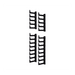 PANDUIT XGL-FMS42B - Kit de Administración de Cables / 42 UR / Dedos 100 mm / Altura 1865 mm (6.1 ft) / Ancho 25 mm / Color Negro | SIERRA STORE