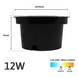 Luminario Empotrar en Piso / IP66 Exterior / Multivoltaje 110-240V~ / 6500K / Ángulo 36° / Aluminio y Vidrio Templado / 12W | SIERRA STORE