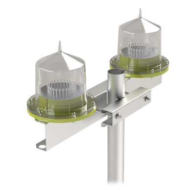 EPCOM INDUSTRIAL EIGSLSEDOBLE - Lámpara de Obstrucción Tipo L-810 / Autónoma Solar / Luz Fija o Intermitente / IP68 / Fotocélula | SIERRA STORE