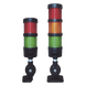 Torre LED indicadora / 2 niveles / Rojo-Verde / Buzzer 85 dB / 24 VCD / 60 mm / IP53 | SIERRA STORE