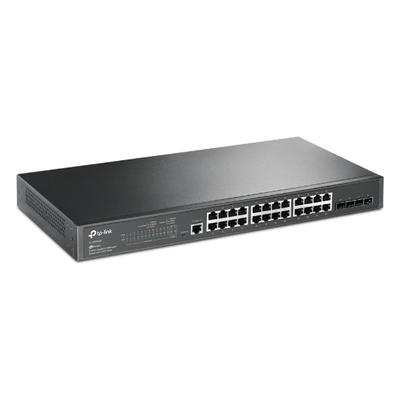 Switch Gigabit Administrable / 24 Puertos RJ45 / 4 Puertos SFP 1G / 56 Gbps / Sin Ventilador / Omada SDN | SIERRA STORE
