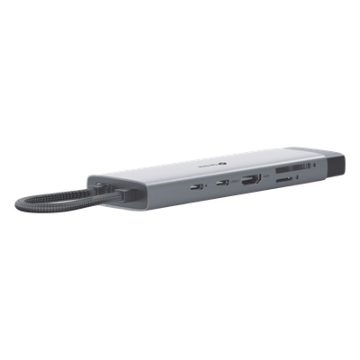 HUB USB-C 9 en 1 / HDMI 4K@60Hz / Ethernet Gigabit / 100W PD / 140.2x43x14.3 mm (0.46x0.14x0.047 ft) | SIERRA STORE