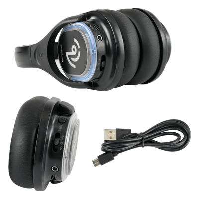 Auriculares Receptores para Discoteca Silenciosa / 3 Canales / Sonido Hi-Fi / LED Tricolor / Alcance 300 m (984.3 ft) / Batería 12 | SIERRA STORE