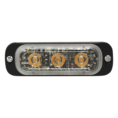 Luz Auxiliar LED / 3 LEDs Ámbar / Multivoltaje 12~24 VCD / 12 Patrones de Destello / IPX8 / SAE J595 Clase 1 | SIERRA STORE