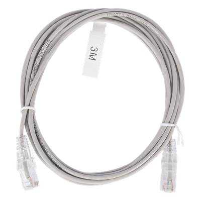 LINKEDPRO BY EPCOM LP-UT6-300-GY28 - Cable de Parcheo Slim UTP Cat6 / 3 m (9.84 ft) / 28 AWG / Gris / 1 Gbps+ | SIERRA STORE