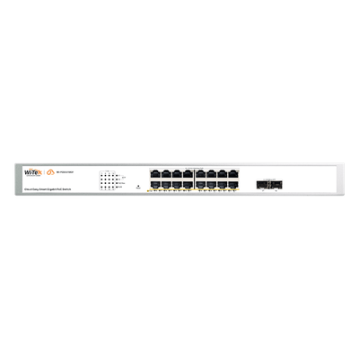 Switch Administrable PoE / 16 Puertos Gigabit PoE af/at / 2 SFP / 36 Gbps / Presupuesto PoE 240 W / Cloud Gratuito | SIERRA STORE