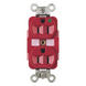 Contacto Dúplex 15 A, 125 V, 2 polos, 3 Hilos, Color Rojo (Nema 5-15R), Grado Hospital. | SIERRA STORE