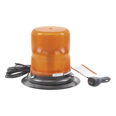 Baliza LED de Advertencia / 7 Pulgadas / Ámbar / SAE Clase I / 11 Patrones de Destello / 12-24 VDC / Montaje Magnético | SIERRA STORE