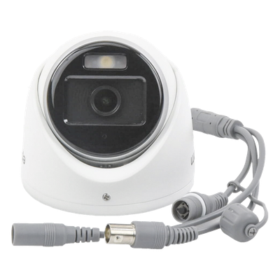 Cámara Turret TURBOHD / 3K 5 Megapixel / Color 24/7 / Luz Blanca 20 m (65.6 ft) / IP67 / Micrófono Integrado / 4 Tecnologías / Lente | SIERRA STORE