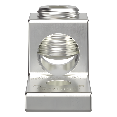 PANDUIT LAMA2/0-14-QY - Terminal tipo Lengüeta Recta de Aluminio con Agujero 1/4", y Barril para Cable #14 - 2/0 AWG | SIERRA STORE