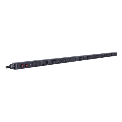 PDU Básico / 30 Amp / 200-230 Vca / 24 Tomas C13 + 8 C19 / NEMA L6-30P / Instalación Vertical / Cable 3 m (9.8 ft) | SIERRA STORE