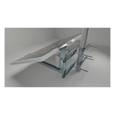 EPCOM INDUSTRIAL EPI-MB225-V1 - Montaje para Panel Solar / Poste o Torre / Módulos 1300-1500 mm / Soporte con Batería / Acabado | SIERRA STORE