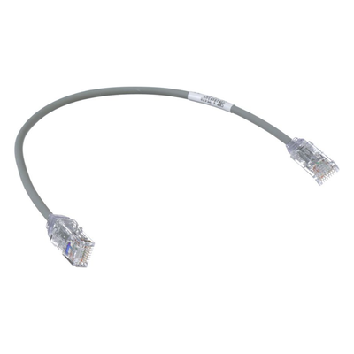 PANDUIT UTP28SP1GY - Cable de Parcheo Cat6 / UTP 28AWG / Diámetro Reducido 3.8 mm / 0.30 m (1 Pie) / Gris / LSZH-CM / PoE++ | SIERRA STORE