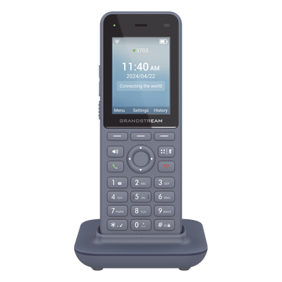 Teléfono IP Inalámbrico / Wi-Fi 6 Dual Band / 3 Cuentas SIP / 3 Líneas / Voz HD / Bluetooth / Pantalla 2.4" / Batería 3000 mAh | SIERRA STORE