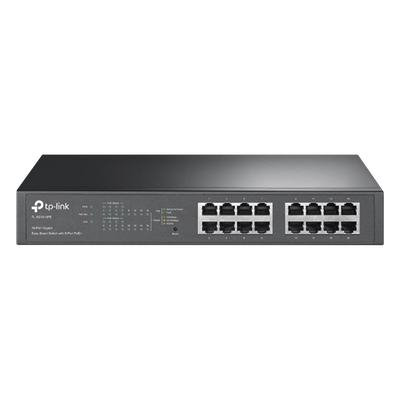 Switch PoE+ Easy Smart / 16 Puertos Gigabit / 8 Puertos PoE+ / 150W / 32Gbps / 9KB Jumbo Frame | SIERRA STORE