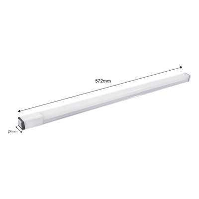 Luminario LED Tipo Regleta / 572 x 24 x 24 mm (1.88 x 0.08 x 0.08 ft) / 127 Vca / Luz Blanca 6 500 K / 900 lm / 9W | SIERRA STORE
