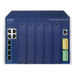 Switch Modular Industrial Capa 3 / 5 Slots / 4 Puertos Gigabit RJ45 / 4 Puertos SFP+ 10G / Rango -40~75°C / Entrada 12-48V / IPv6/IPv4 | SIERRA STORE