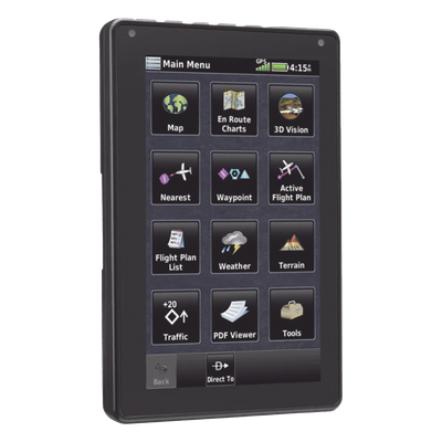 Navegador portátil aeronáutico / Pantalla táctil 7' / Visión 3D / Receptor SBAS/WAAS/GLONASS / Tráfico aéreo / 4 horas batería | SIERRA STORE
