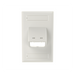 PANDUIT CFPSL2WHY - Placa de Pared Vertical / 2 Puertos Mini-Com Inclinados / ABS / 2.75 x 4.5 in / Con Etiquetas / Blanco | SIERRA STORE