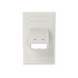 PANDUIT CFPSL2WHY - Placa de Pared Vertical / 2 Puertos Mini-Com Inclinados / ABS / 2.75 x 4.5 in / Con Etiquetas / Blanco | SIERRA STORE