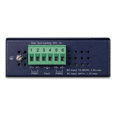 Switch Industrial Administrable / 8 Puertos Gigabit / Capa 2 / Doble Alimentación Redundante / Temperatura -40 a 75°C / Alarma por Relé | SIERRA STORE