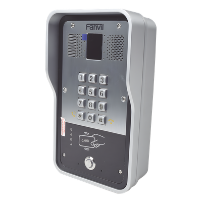 Audio Portero IP  2 líneas SIP con relevador integrado, Lector RFID para acceso por clave numérica, tarjeta o llamada remota, PoE | SIERRA STORE