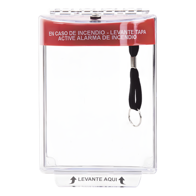 Cubierta Protectora Universal / IP56 / Policarbonato UV / Montaje Superficial / Espaciador Dual Canal / Texto Incendio Español | SIERRA STORE