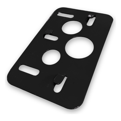 Placa de Salida a Tubo Universal / Lámina Galvanizada G60 / 3/4, 1 y 1 1/4 in / Color Negro | SIERRA STORE
