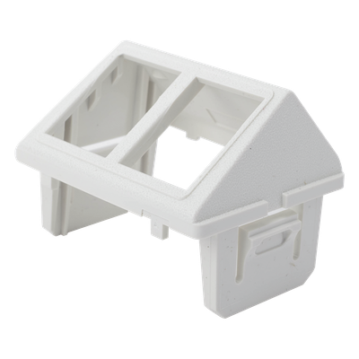 SIEMON CTE-MXA-02-02 - Adaptador de Placa de Pared / 2 Salidas / Angulado / Compatibilidad TERA y UTP MAX / Blanco | SIERRA STORE